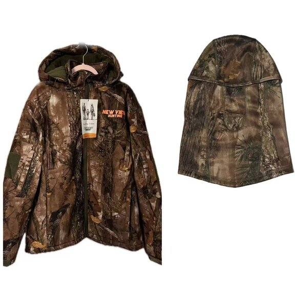 New View Hunting Men's Insulated Camo Jacket w/ Face Mask XL